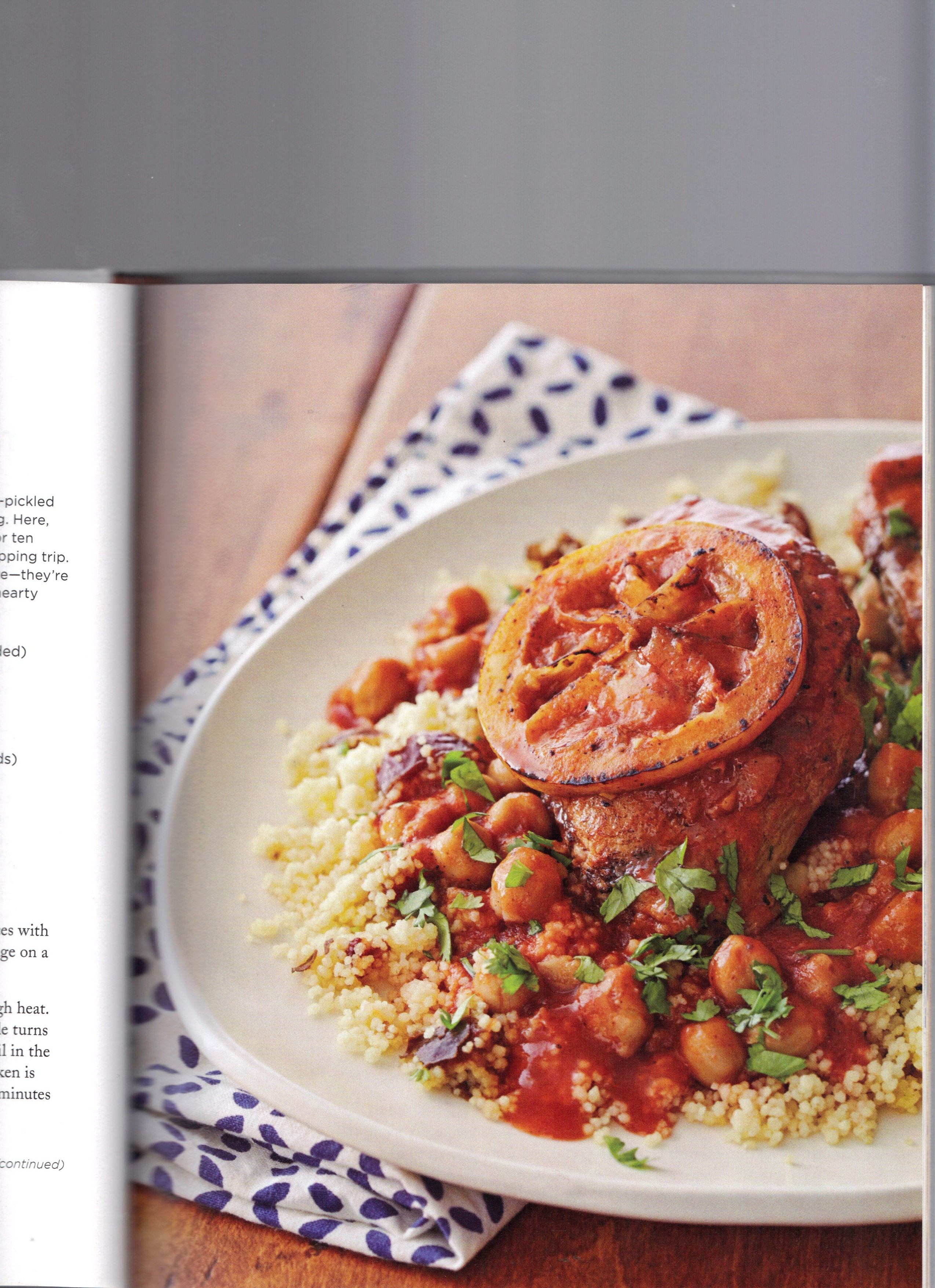 SAUCY MOROCCAN CHICKEN AND LEMON WITH DATE COUSCOUS